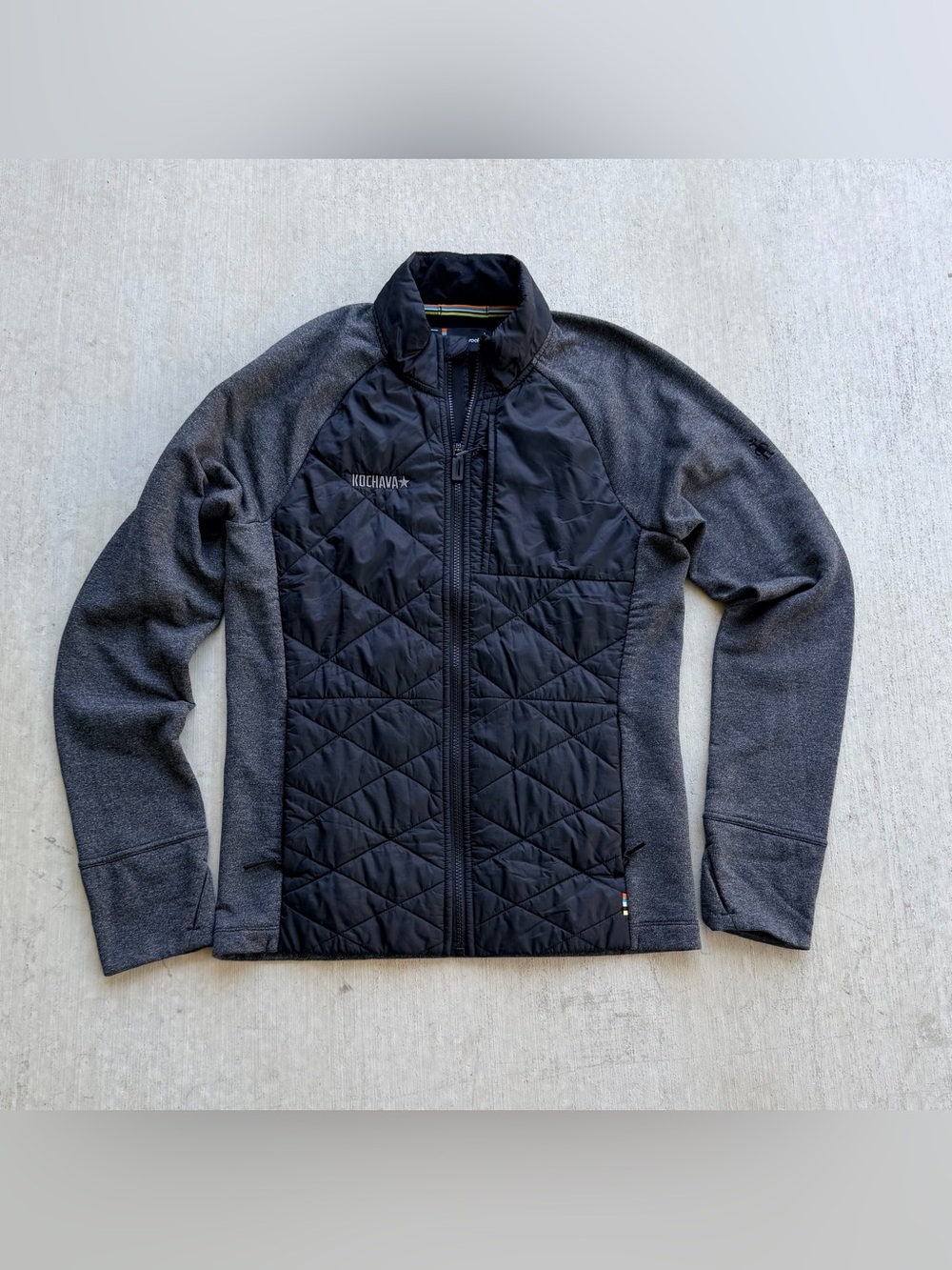 Smartwool Smartloft 120 Insulated Hybrid Jacket Men's Small Gray Black Full Zip